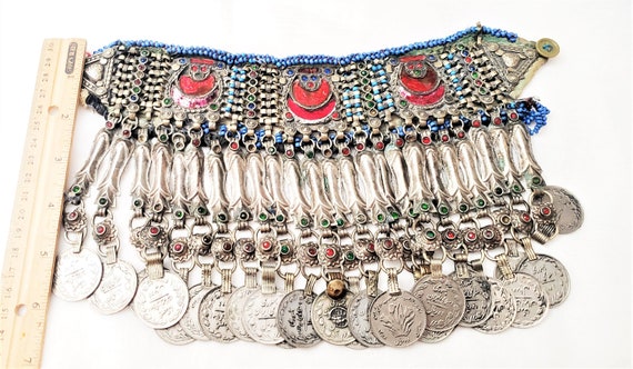 Old silver choker necklace from Pashtun tribal je… - image 9