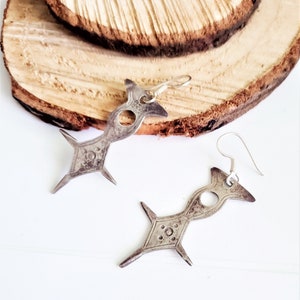 Moroccan Vintage Silver Tuareg Earring ,Tribal Earring ,Moroccan Earring ,Vintage Silver ,Tuareg Earring, Tuareg jewelry