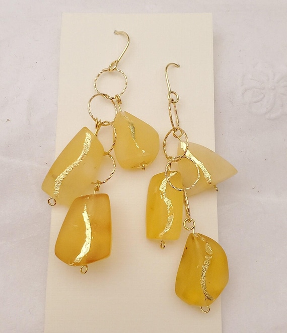 Baltic amber Earrings ,Dangle & Drop Earrings, Na… - image 1