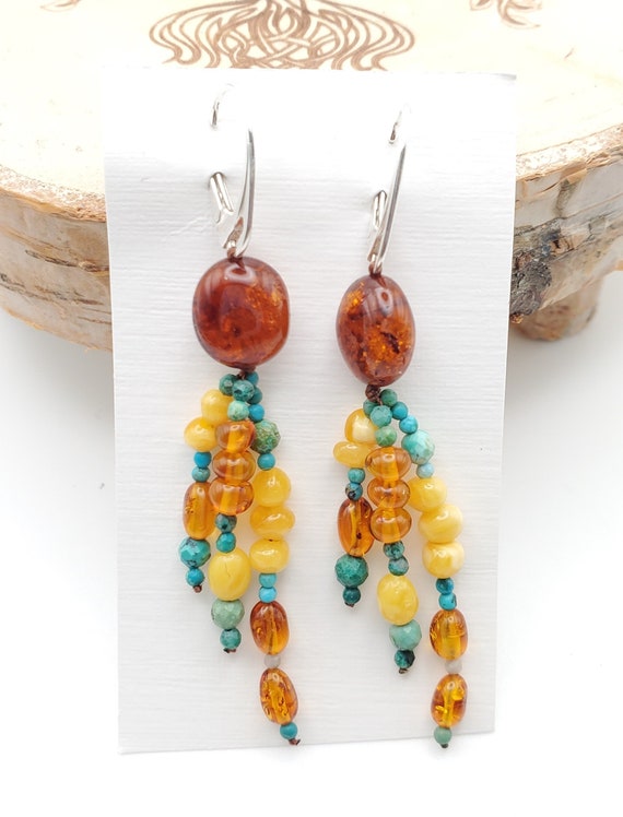 Baltic amber Earrings ,Dangle & Drop Earrings, Na… - image 7