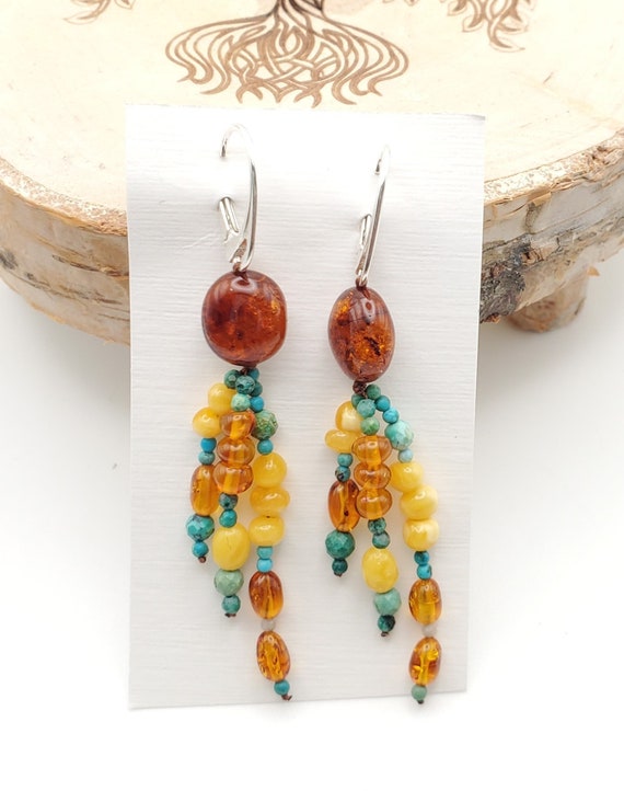 Baltic amber Earrings ,Dangle & Drop Earrings, Na… - image 6