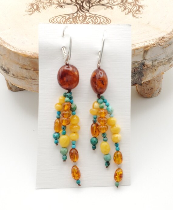 Baltic amber Earrings ,Dangle & Drop Earrings, Na… - image 3