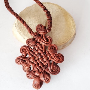 Ethiopian Leather Coptic Cross Amulet Leather Cross Necklace, Christian Jewelry, braided leather,mens leather cross,leather necklace