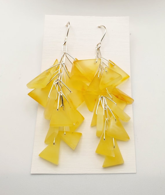 Baltic amber Earrings ,Dangle & Drop Earrings, Nat