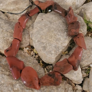 Cuentas de coral rojo antiguo de rama natural bereber grande de Marruecos de 80 g, coral vintage, cuentas étnicas, coral mediterráneo, coral genuino