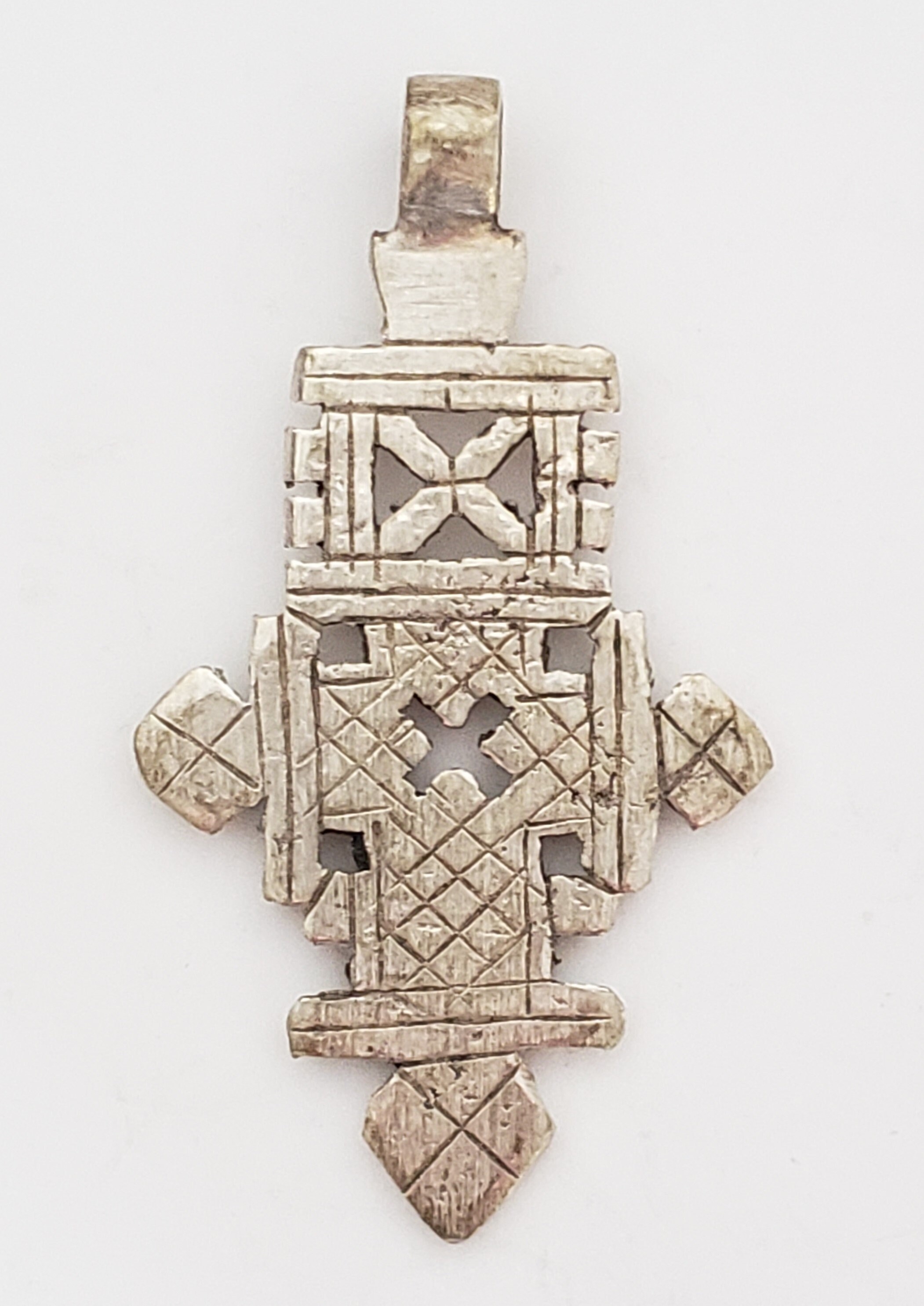 Colgante De La Cruz De Plata Cristiana Et ope Etsy Espa a