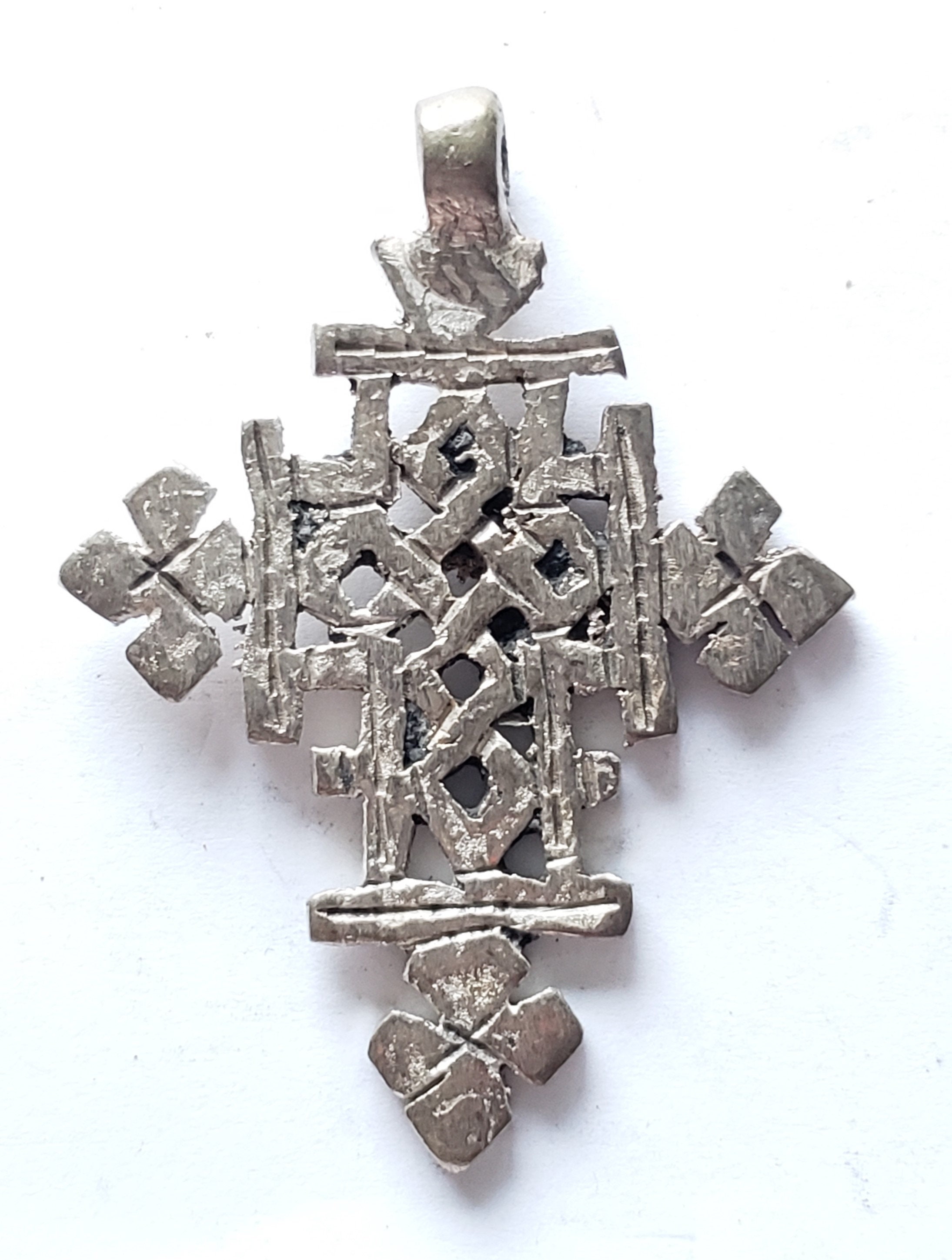 Cruz De Plata Cristiana Et ope Cruz Colgante Cruz Religiosa Cruz 
