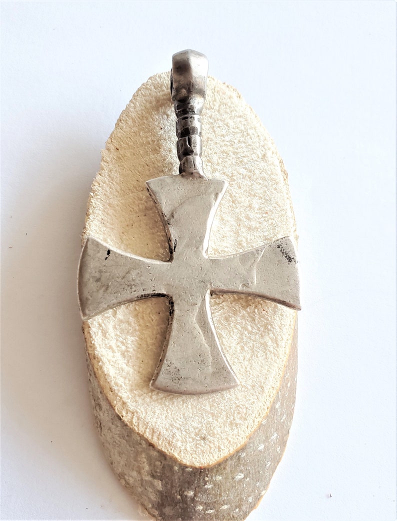 Cross Pendant,Ethnic Tribal,Handmade Jewelry silver coin Antique Silver Ethiopian Orthodox Coptic Cross pendant,Maria Theresa