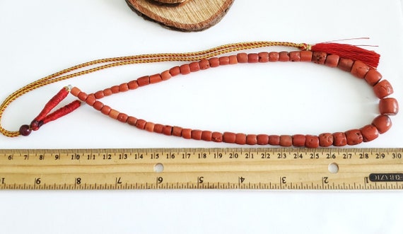 Antique Yemen natural Authentic Red Coral Beads n… - image 10