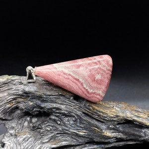 Ciondolo Pietra Preziosa &#39;Rhodochrosite&#39; Argento 925
