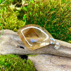 Gemstone pendant 'rutilated quartz' silver 925
