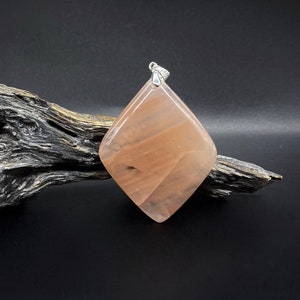 Pendant gemstone 'red calcite', silver 925