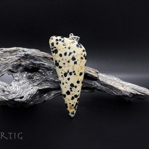 Gemstone Pendant &#39;Dalmatian Jasper&#39;, Silver 925