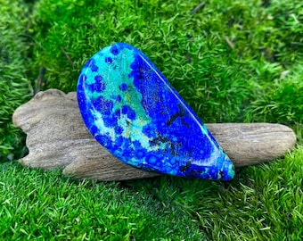 Gemstone Hand Flatterer 'Azurite-Malachite' *XL*