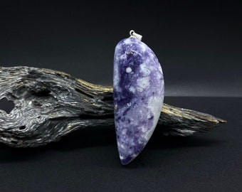 Colgante de piedras preciosas 'Opal' violeta *XL*, plata 925