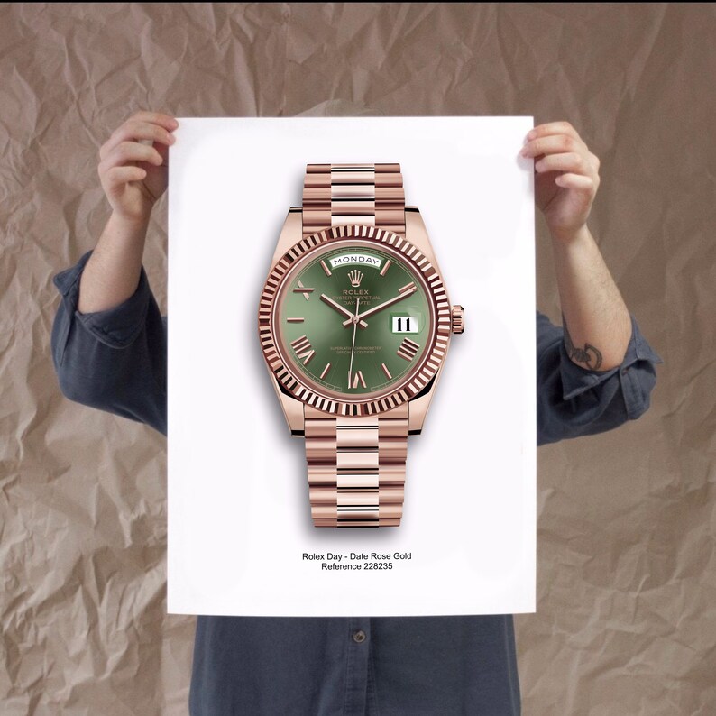 Rolex Daydate 228235 Wall Art Art Print Watch Poster Etsy