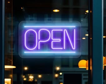 Open Neon Sign, Custom Open LED Sign, Bar Neon Sign, Cafe Neon Sign, Restaurant Neon Sign, Personalized Sign for your Business, Bright Sign