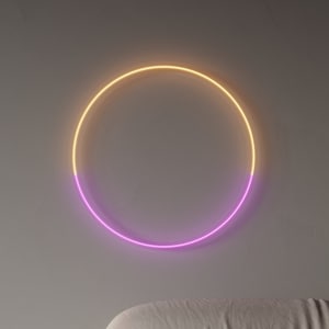Circle Neon Sign, Minimalist Bedroom Decor, Gift for Home, Birthday Gift for Room, Light Up Sign, Interior Modern Design, Housewarming Gift