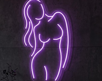 Woman Body Neon Sign, LED Wall Light, Female Figure Art for Bedroom, Dressing Room and Modern Home