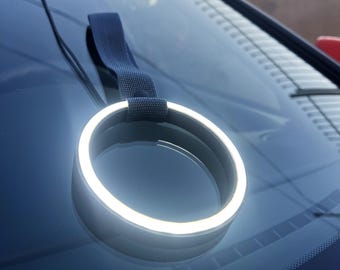 LED Ring Tsurikawa Handle, Interior Car Decor, Neon Tsurikawa, Japanese Car Decor, JDM Style Interior Accessory, Circle Shaped Car Charm