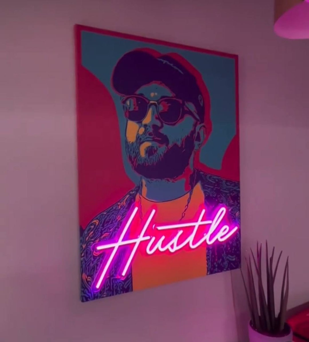 Custom LED Neon Poster Signs, Personalized Neon Wall Art for Bedroom