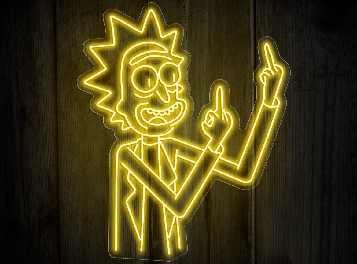 Rick and morty neon light deals
