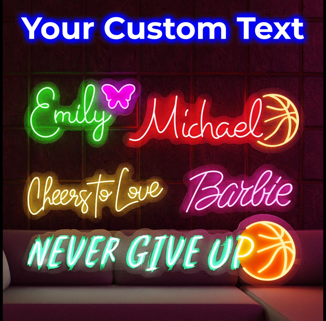 Personalized Neon Sign, Custom Name, Quote, Phrase LED Light, Custom ...