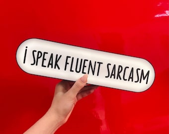 Ich spreche fließende Sarkasmus Mini Light Box: Lustige LED-Schreibtischdekoration