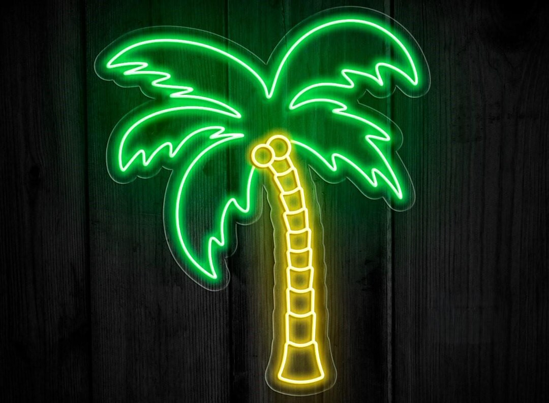 Palm Tree Neon Sign, Tropical LED Light up Sign, Bedroom Wall Decor ...