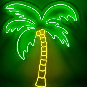 Palm Tree Neon Sign, Tropical LED Light Up Sign, Bedroom Wall Decor, Summer Neon Decor, Cute Wall Art, Living Room Decor, Bar Neon Sign