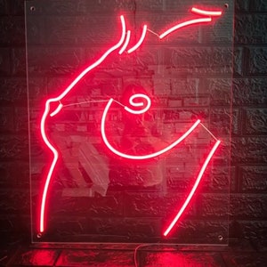 Girl Body LED Neon Sign, Custom Sexy Woman Silhouette for Bedroom Decor, Personalized Neon Light Art, Home Decoration, Sexy Lady Body Neon