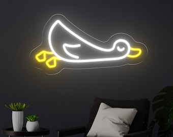 Fun Goose Neon Sign, Playful LED Light, Cute Wall Decor for Home, Kids Room Decor for Nursery