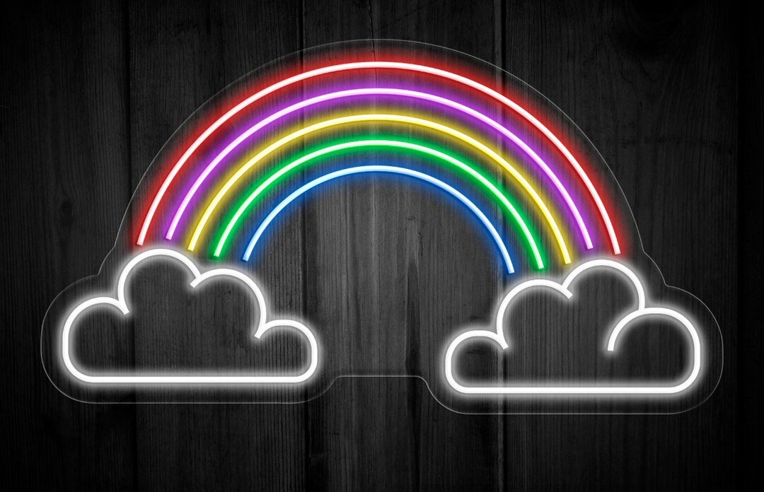 Rainbow Cloud Neon Sign, Led Neon Sign, Cloud Neon Light, Wall