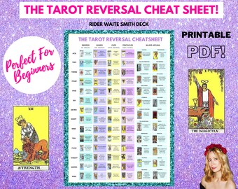 Tarot Reversal Keywords Cheat Sheet | Perfect For Beginners | PDF Printable | Great Gift Idea! | Active Restock requests: 0