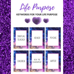 LIFE PURPOSE Orakelkarten - 24 Orakelkarten zum Ausdrucken | Anleitung | Orakel | Geschenke | PDF aktiv