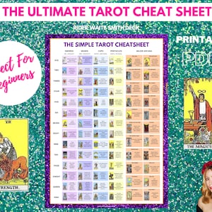 Tarot Keywords Cheat Sheet | Perfect For Beginners | PDF Printable | Great Gift Idea! | Active Restock requests: 0