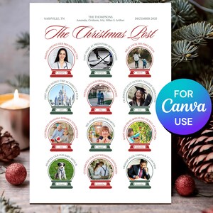 Christmas Newsletter Template Bundle Year in Review Template Photo Christmas Canva Template Editable Photos Canva What a Year A4 A5 5x7 8x11