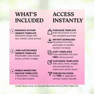 author website template, author website wix, author website canva, author website, author website squarespace, author logo, author instagram, author gifts, author media kit, author logo, author email template, author email newsletter, Authortube, BookTok, Bookstagram, Romance Author, Book Marketing, Author Marketing, Jane Austen, Emma, Jane Austen Emma, Puffin In Bloom, Book Launch Landing Page, Writer Book Promotion, Book Marketing, Author Brand, Pastel Pink, KTRDigitalDesign, PlotPointStudios