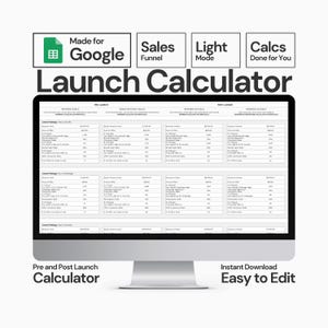 Course Launch Template Funnel Calculator Coaching Spreadsheet Tracking Launch Planner Google Sheets Course Launch Funnel Calculator
