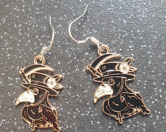 Pendientes colgantes espeluznantes de Halloween del Doctor de la Peste
