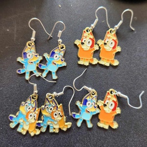 Pendientes Bluey Bingo 1 par, 4 estilos para elegir