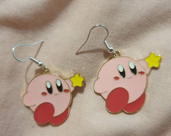 Orecchini Kirby - Gioielli con ciondolo a forma di gioco Nintendo