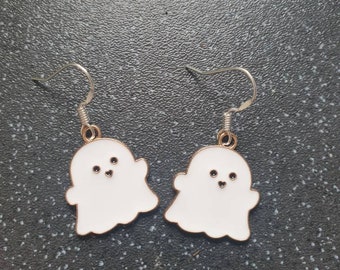Ghost cute spirit Halloween goth drop earrings
