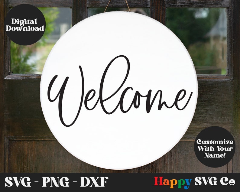 SVG Door Sign Svg Round Door Svg Etsy Canada