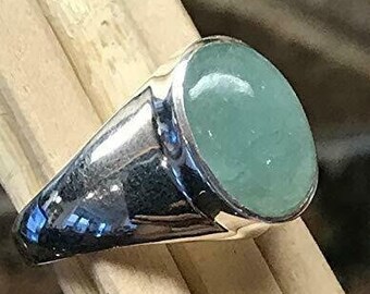 Aquamarine Ring, 925 Solid Sterling Silver Ring, Gemstone Ring, Statement Ring, Gift For Him, Aquamarine Men's Ring, Men's Signet Ring,