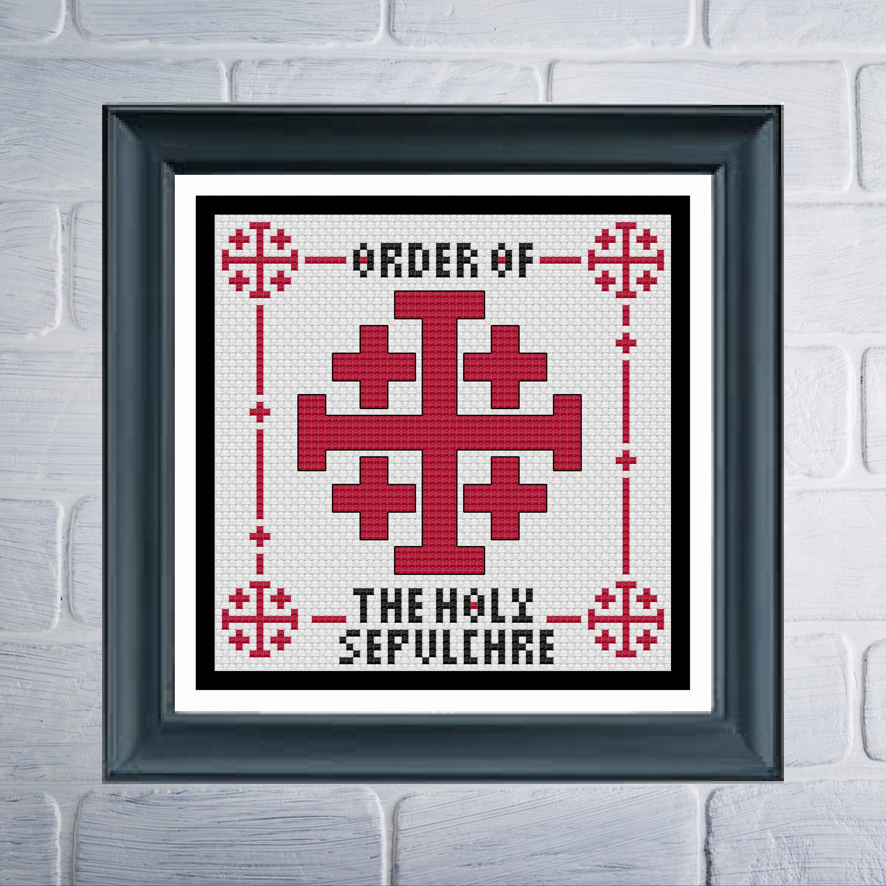Order of the Holy Sepulchre Cross Stitch Pattern - PDF Digital Download ...