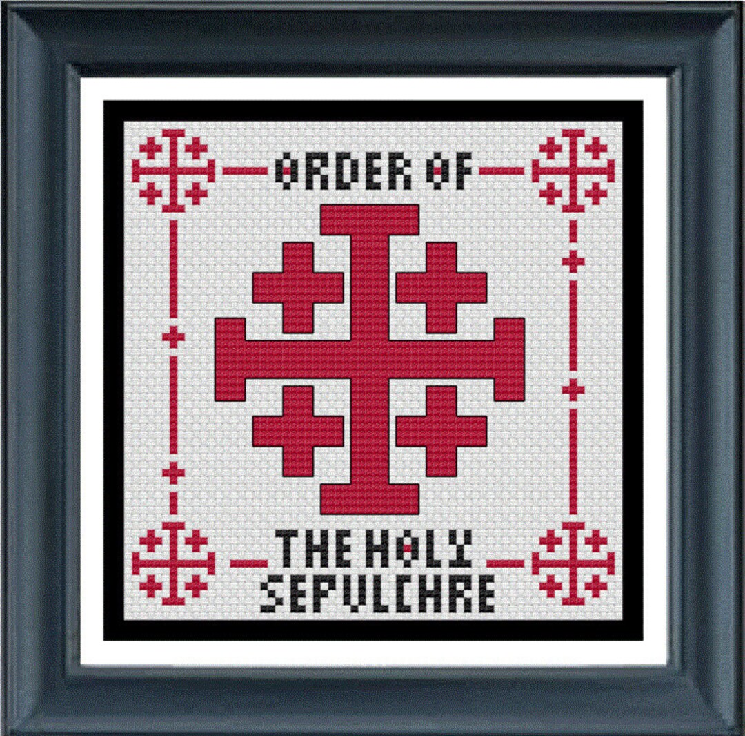 Order of the Holy Sepulchre Cross Stitch Pattern - PDF Digital Download ...