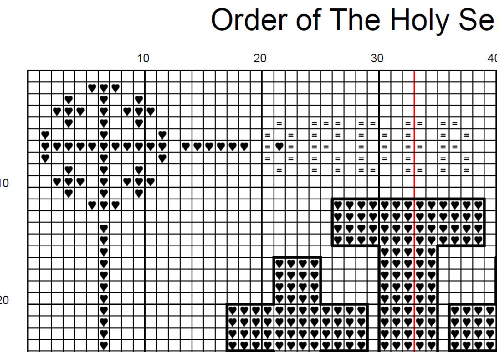 Order of the Holy Sepulchre Cross Stitch Pattern - PDF Digital Download ...
