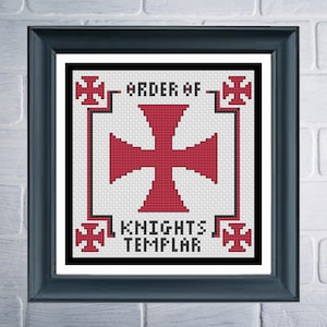 Order of Knights Templar Cross Stitch Pattern - PDF Digital Download