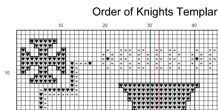 Order of Knights Templar Cross Stitch Pattern - PDF Digital Download - Etsy